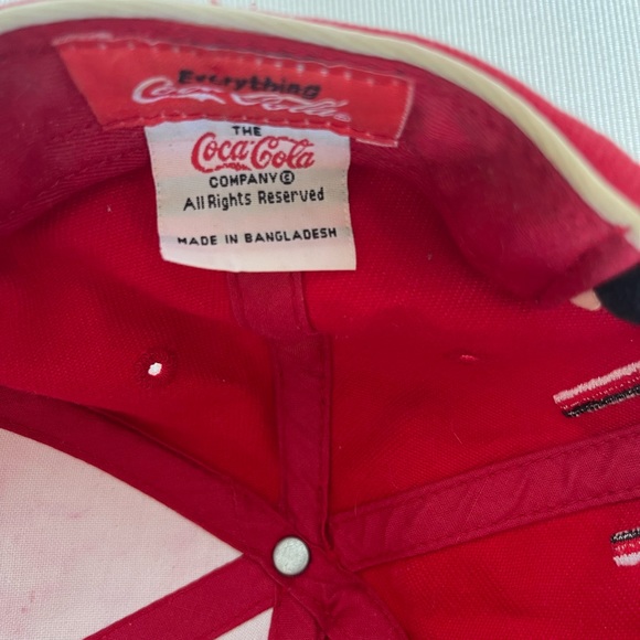 Coca Cola Red Baseball Hat White embroidery On Hat .Adjustable.Unisex. - Picture 5 of 12